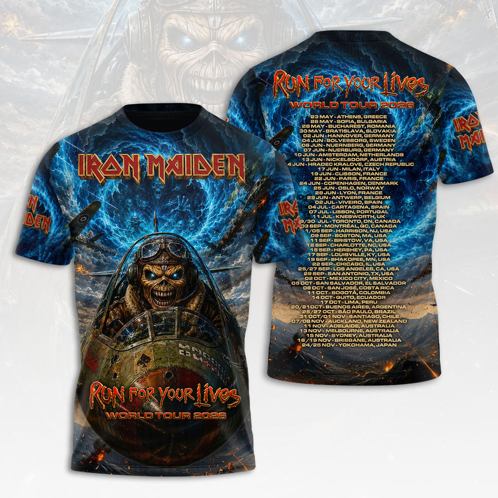 Iron Maiden 2026 World Tour 3D Apparel – HOATT19363