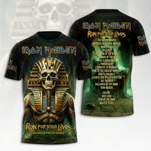 Iron Maiden 2026 World Tour 3D Apparel – HOATT19517