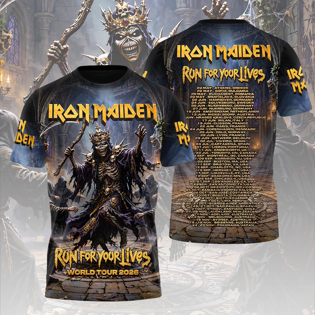 Iron Maiden 2026 World Tour 3D Apparel – HOATT19560