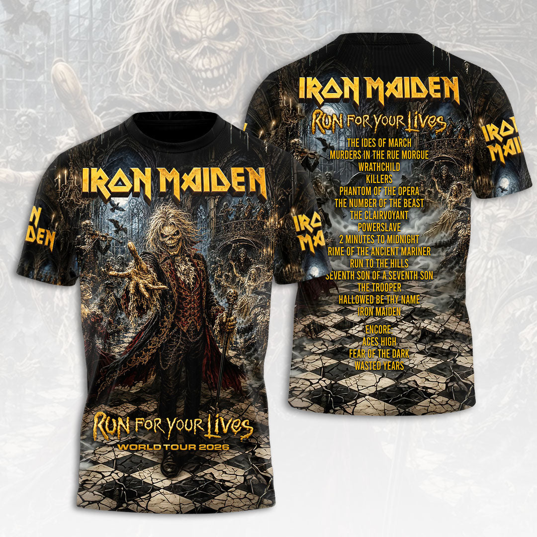 Iron Maiden 2026 World Tour 3D Apparel – HOATT19752