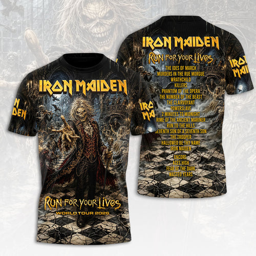 Iron Maiden 2026 World Tour 3D Apparel – HOATT19752