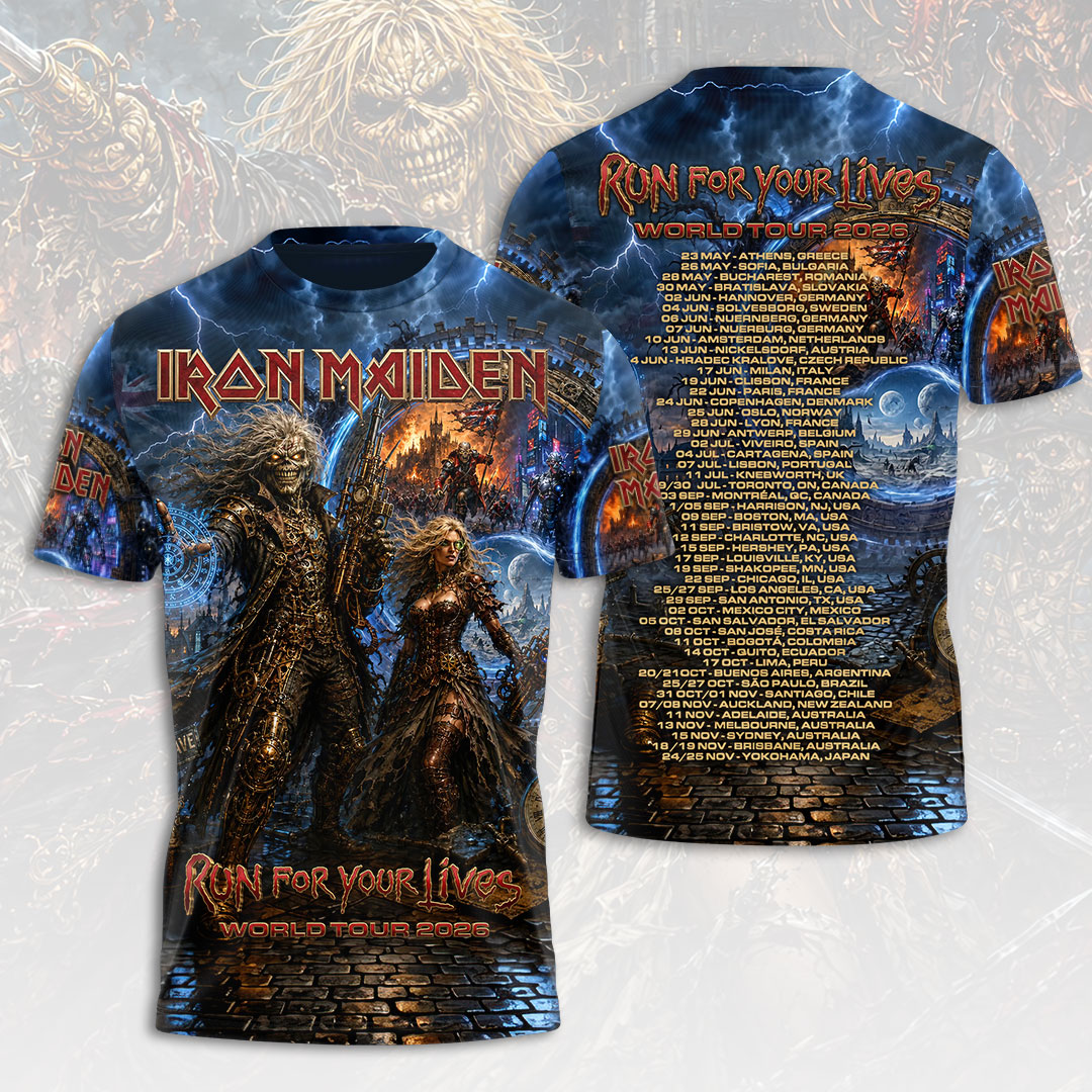 Iron Maiden 2026 World Tour 3D Apparel – HOATT20017