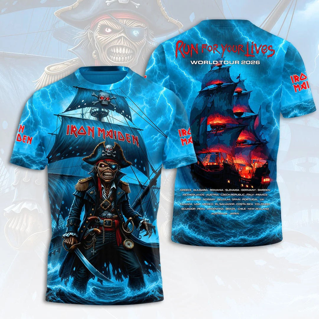 Iron Maiden 2026 World Tour 3D Apparel – HOATT20565