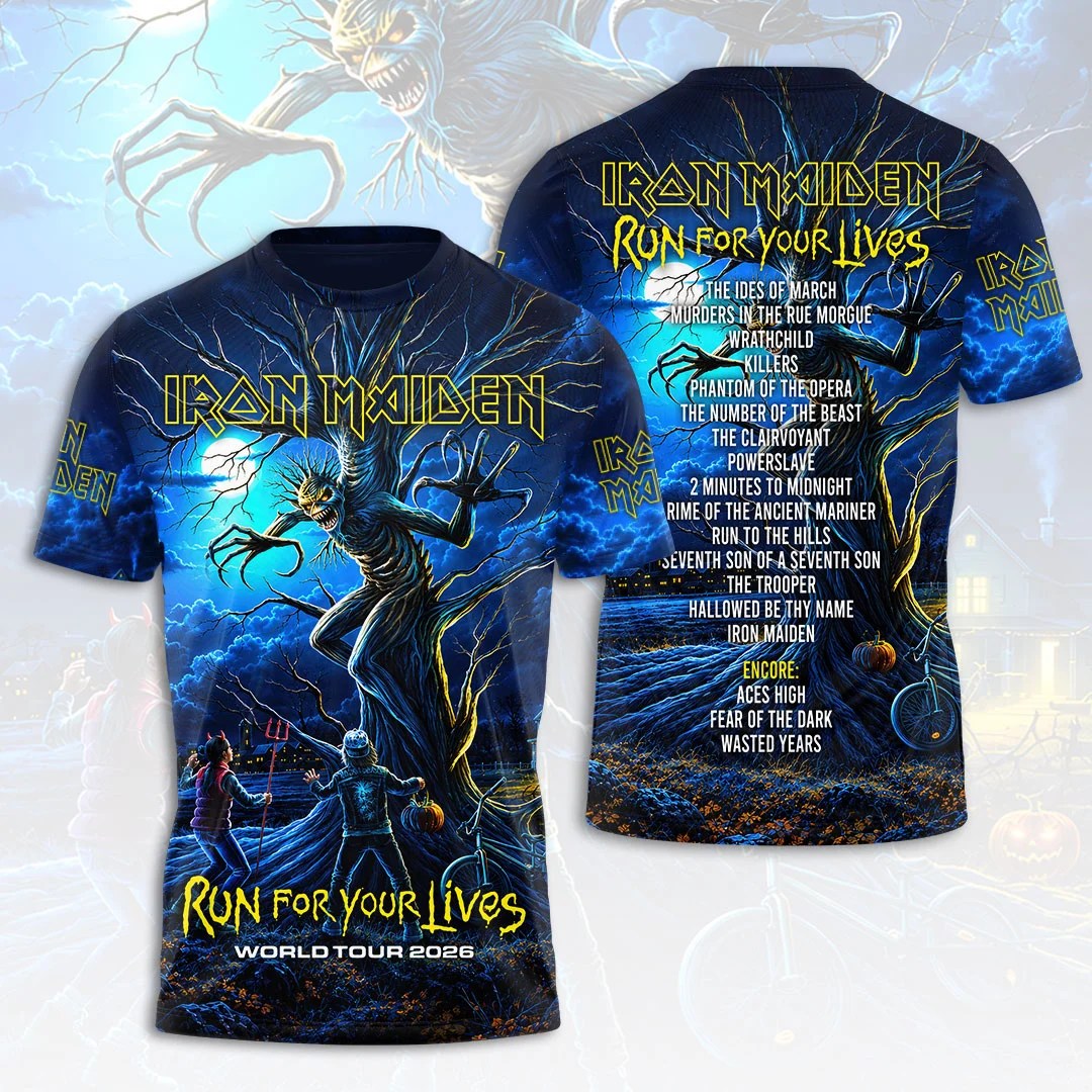 Iron Maiden 2026 World Tour 3D Apparel – HOATT21586