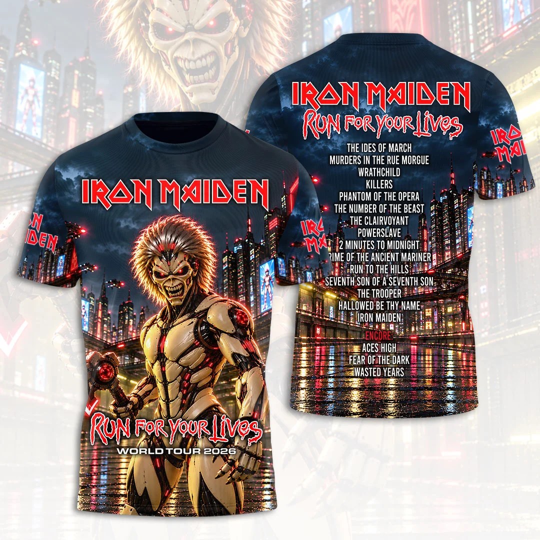 Iron Maiden 2026 World Tour 3D Apparel – HOATT26771