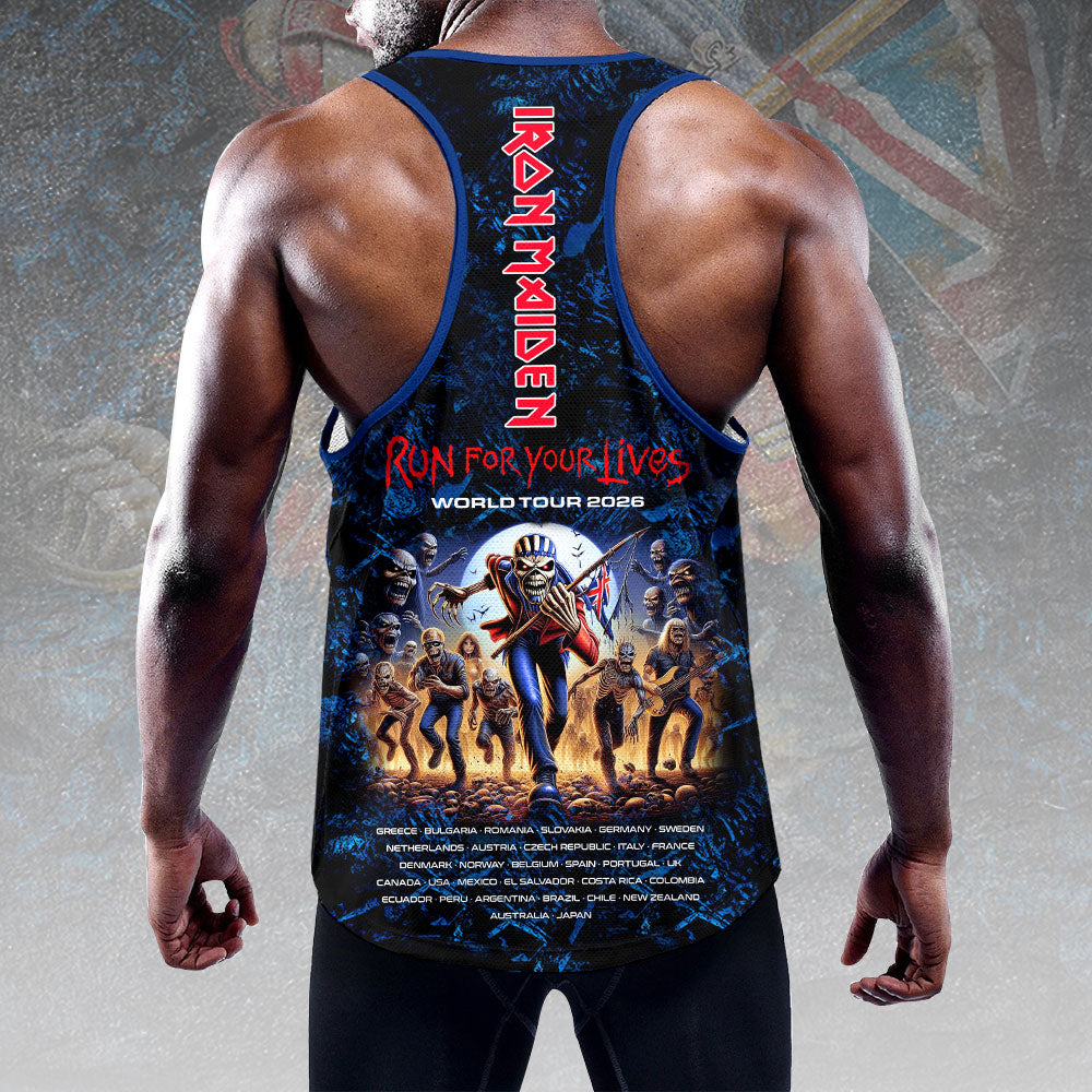Iron Maiden 2026 World Tour Y-Back Muscle Tank Top – HOATT16593