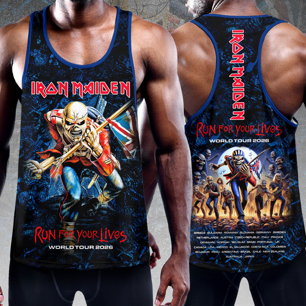 Iron Maiden 2026 World Tour Y-Back Muscle Tank Top – HOATT16593
