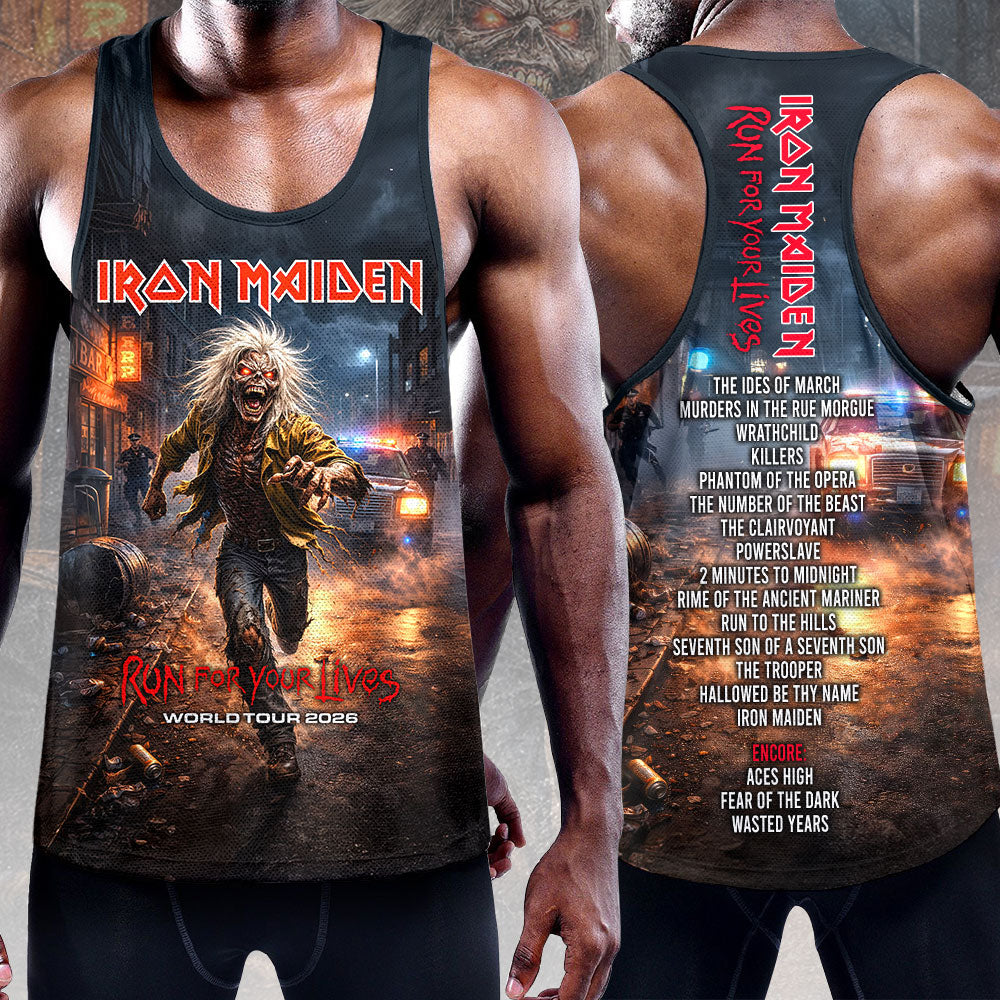 Iron Maiden 2026 World Tour Y-Back Muscle Tank Top – HOATT17652