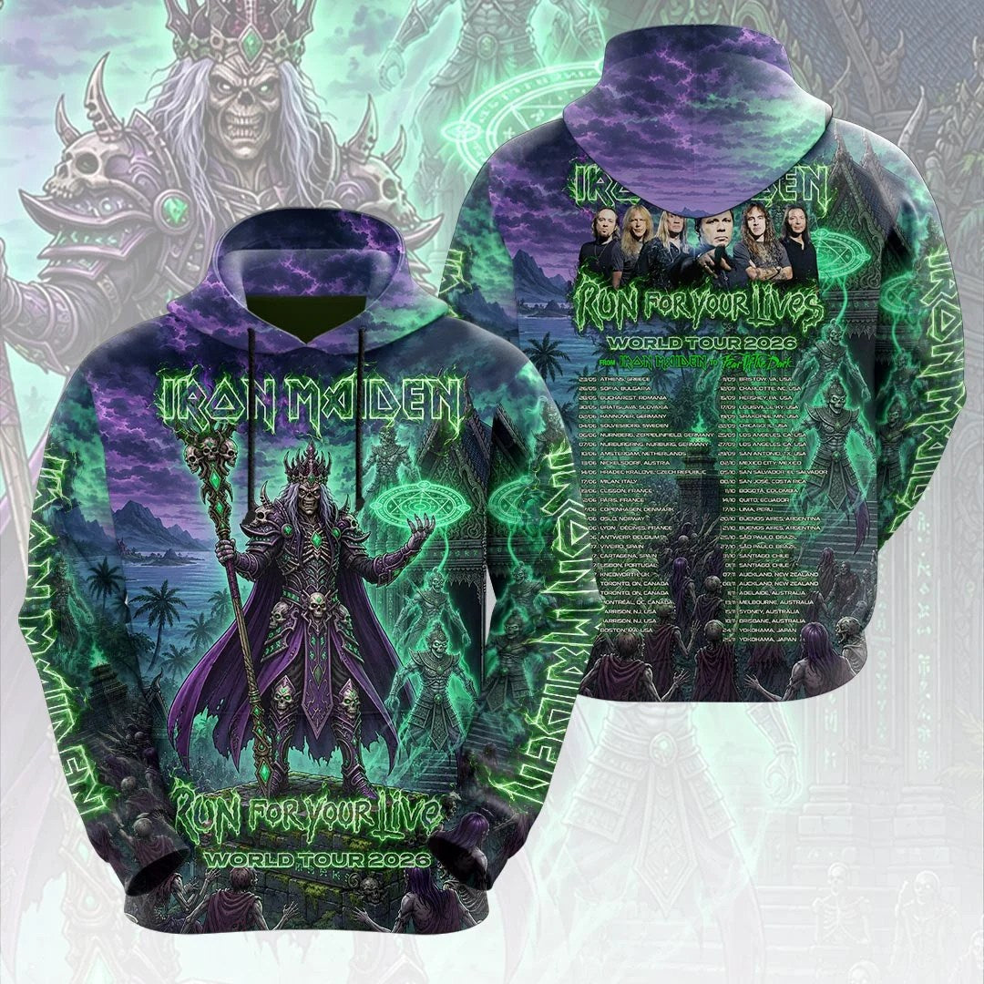 Iron Maiden 2026 World Tour 3D Apparel – HOATT21342