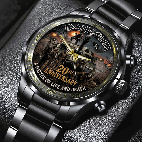 Iron Maiden: A Matter of Life and Death 20th Anniversary Black Stainless Steel Watch – TMTHU8855