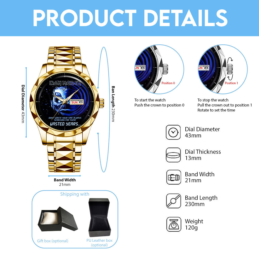 Iron Maiden Alloy Luxury Quartz Watch – VANDH5115