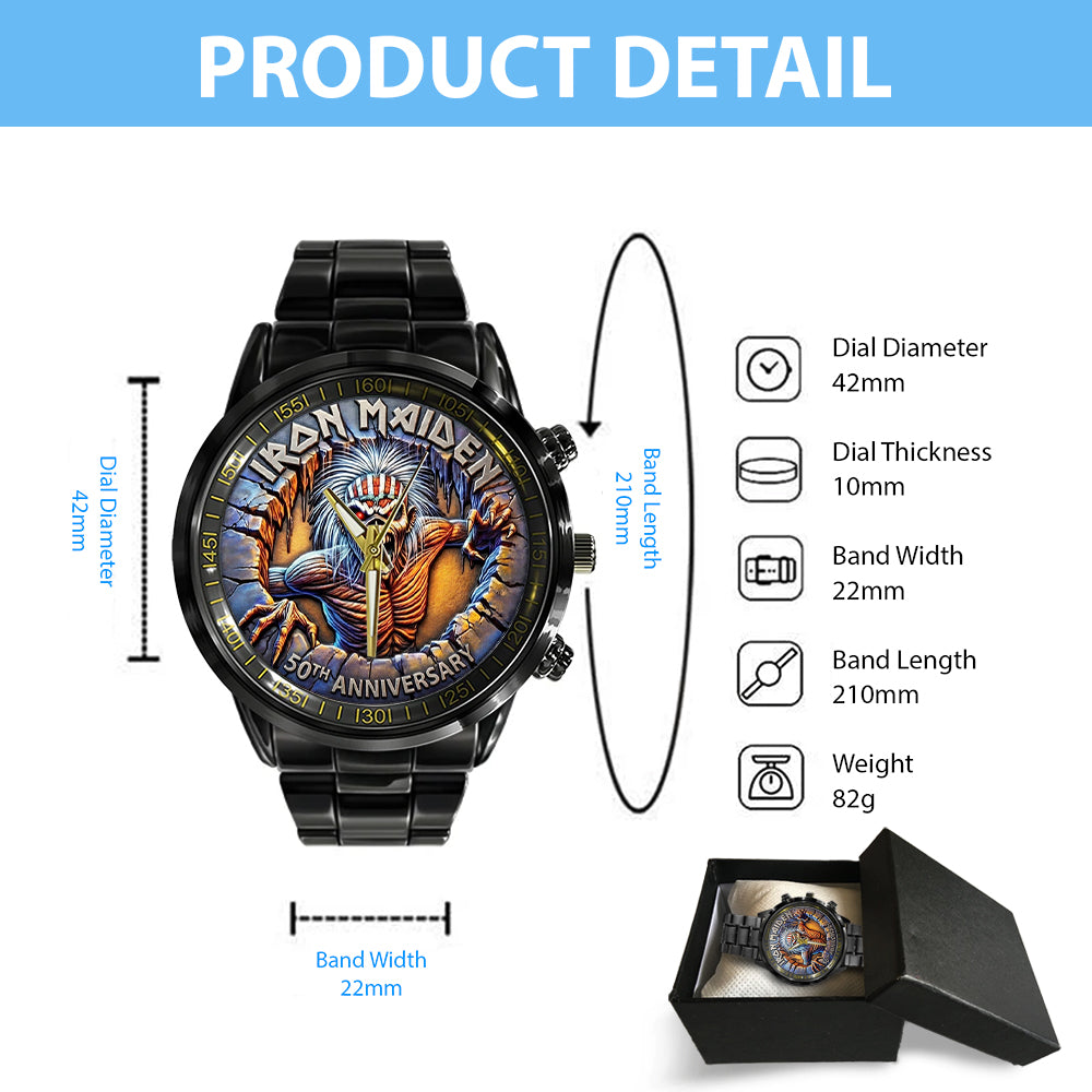 Iron Maiden Black Stainless Steel Watch – TMTHU4614