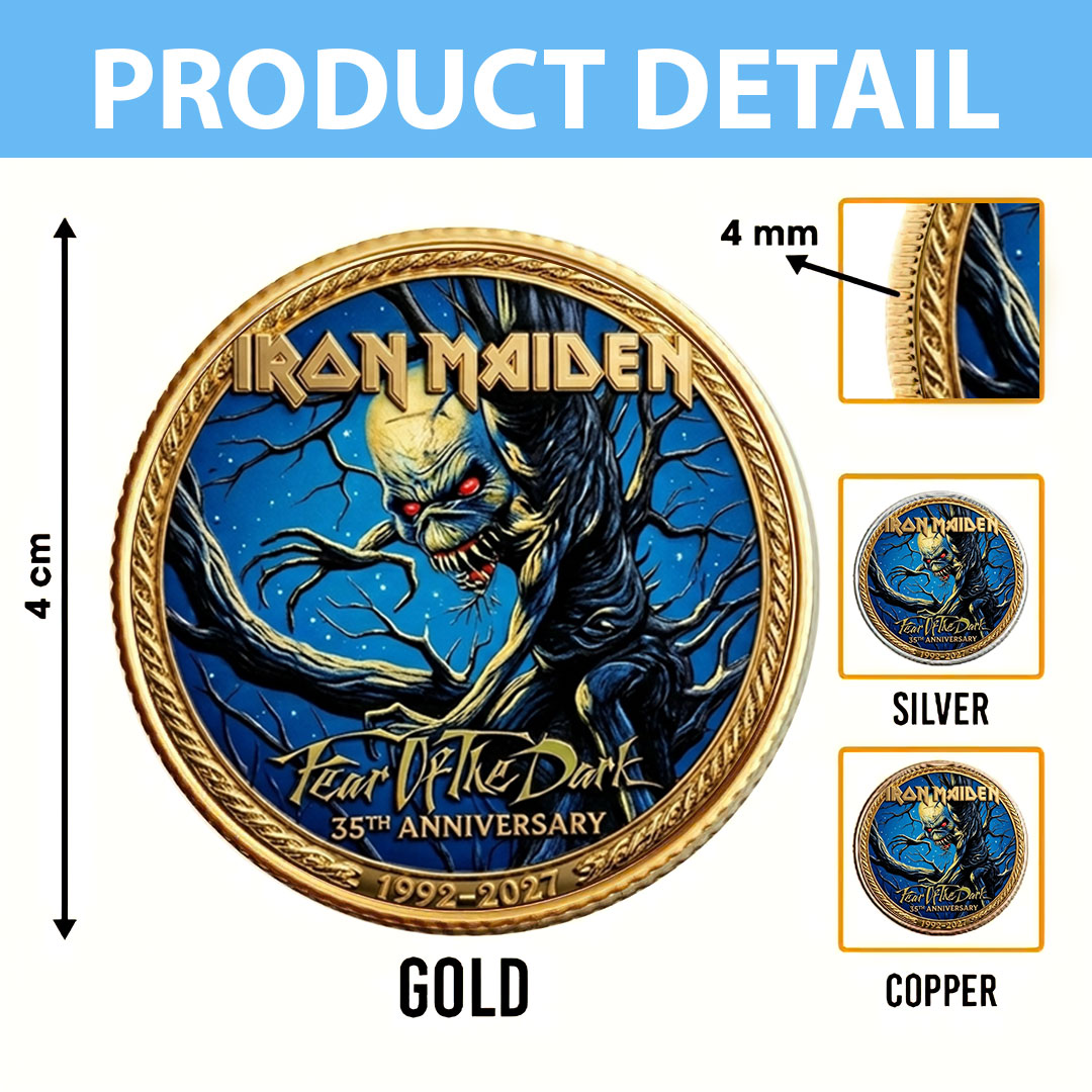 Iron Maiden Fear of The Dark 35th Anniversary Commemorative Coin – TMTHU5439