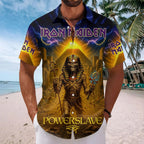 Iron Maiden Powerslave Short Sleeve Button-Down Shirt – HOATT26840