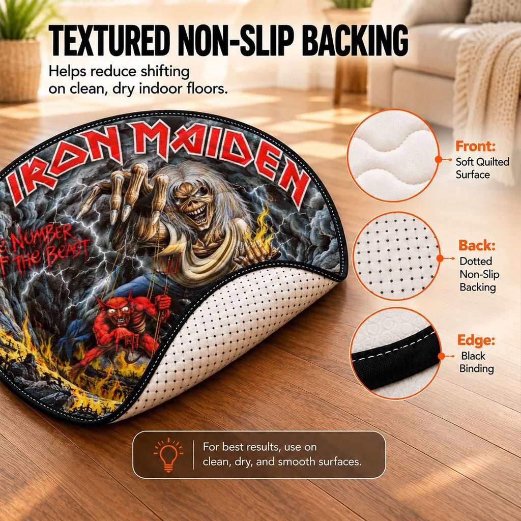 Iron Maiden Round Quilt Rug – HOATT26715