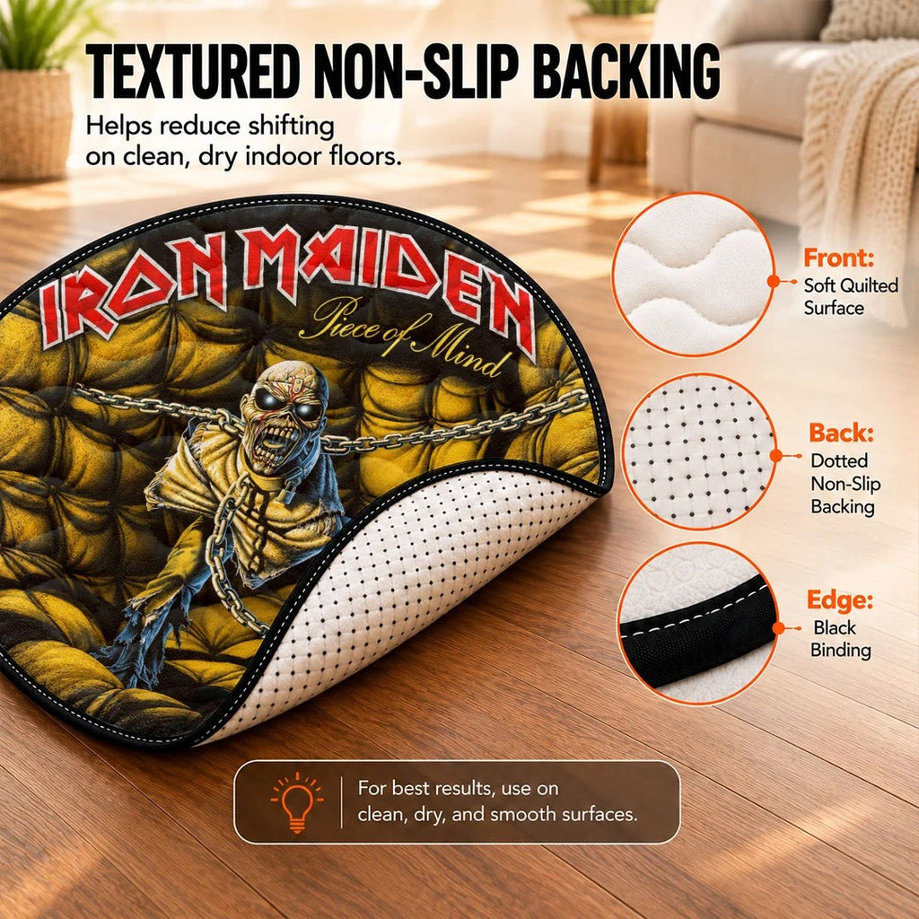 Iron Maiden Round Quilt Rug – HOATT26716