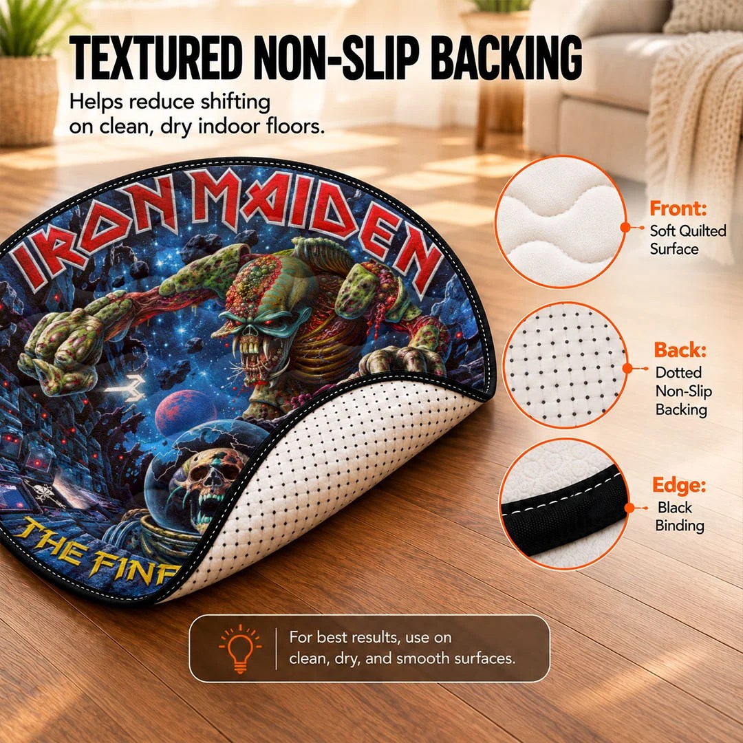 Iron Maiden Round Quilt Rug – HOATT26717