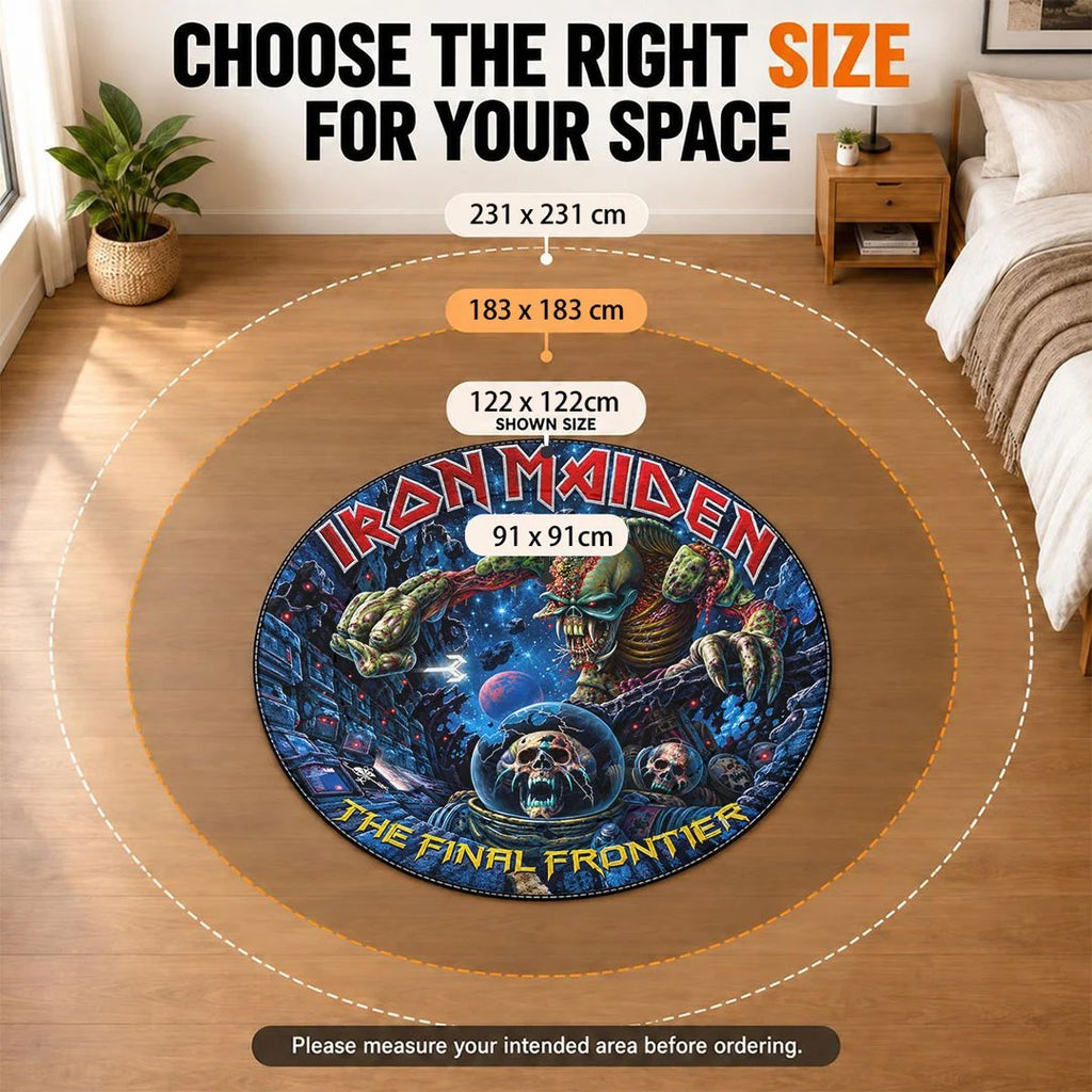 Iron Maiden Round Quilt Rug – HOATT26717