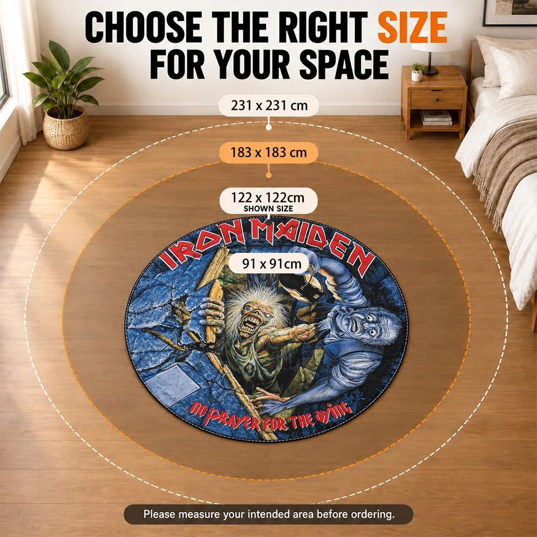Iron Maiden Round Quilt Rug – HOATT26718