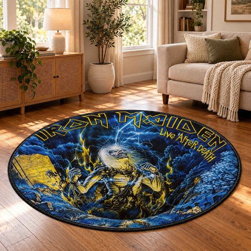 Iron Maiden Round Quilt Rug – HOATT26719