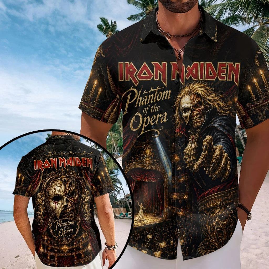 Iron Maiden Short Sleeve Button-Down Shirt – TMTHU9150