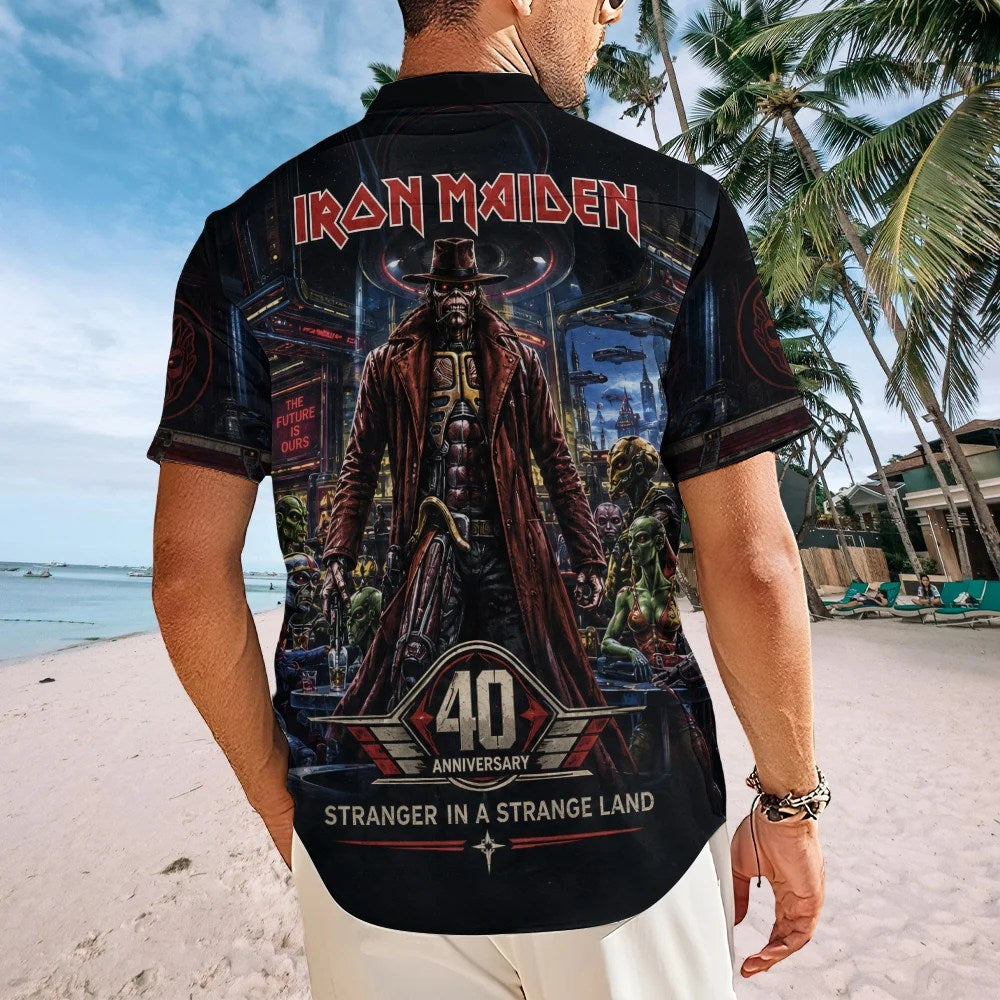 Iron Maiden Short Sleeve Button-Down Shirt – TMTHU9431