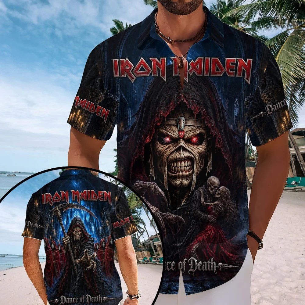 Iron Maiden Short Sleeve Button-Down Shirt – TMTHU9533