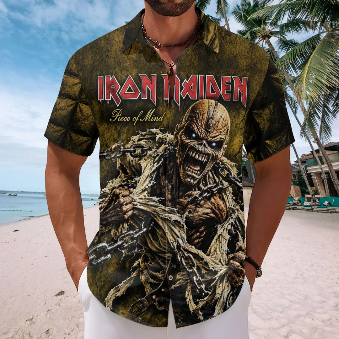 Iron Maiden Short Sleeve Button-Down Shirt – TMTHU9562