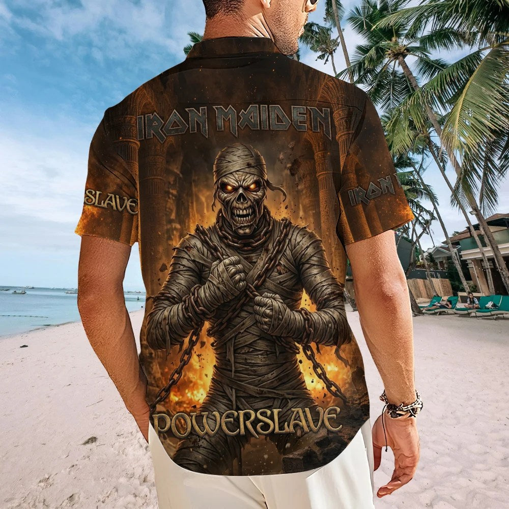 Iron Maiden Short Sleeve Button-Down Shirt – TMTHU9572