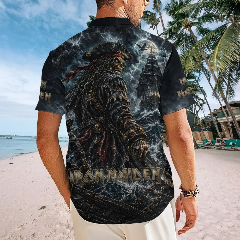 Iron Maiden Short Sleeve Button-Down Shirt – TMTHU9617