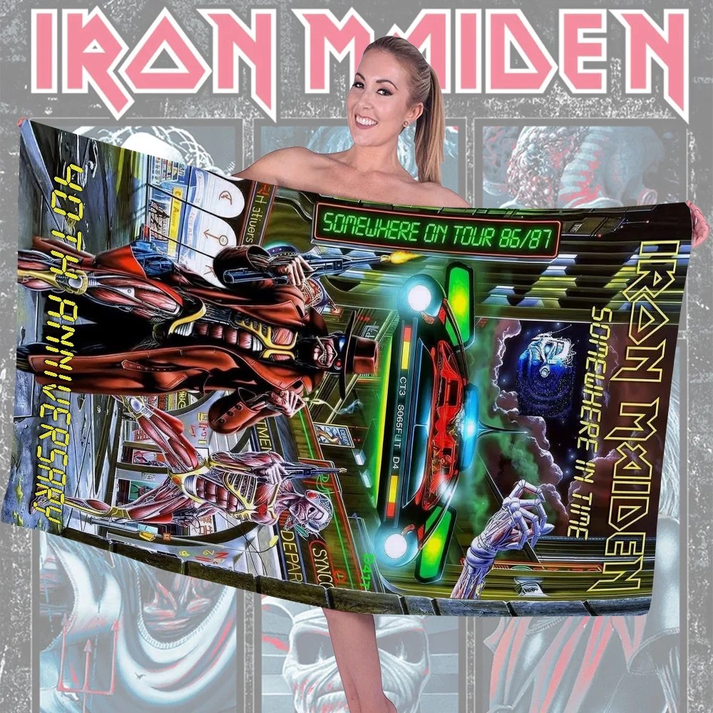 Iron Maiden: Somewhere In Time 40th Anniversary Rectangle Beach Towel – TMTHU9119