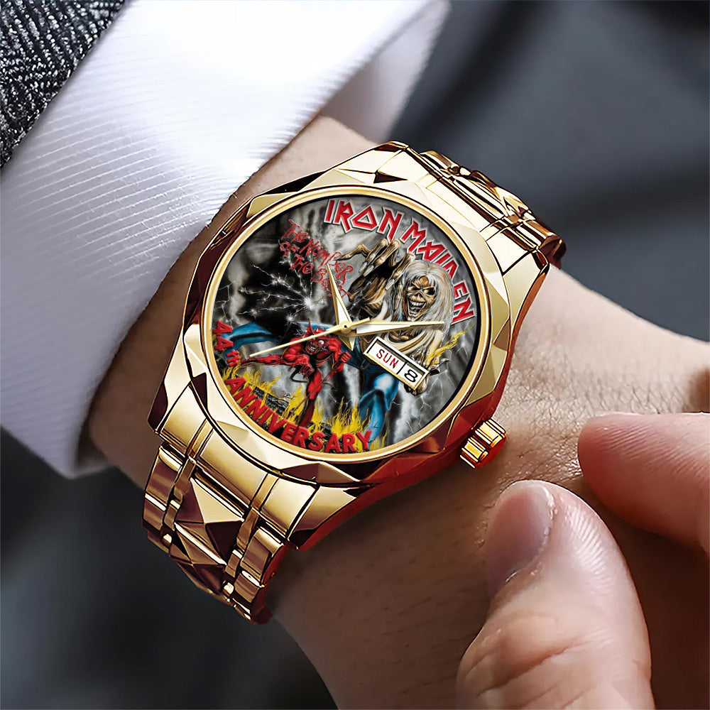 Iron Maiden The Number Of The Beast 44th Anniversary Alloy Luxury Quartz Watch – TMTHU4577