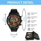 Iron Maiden The Number Of The Beast 44th Anniversary Black Stainless Steel Watch – TMTHU4934