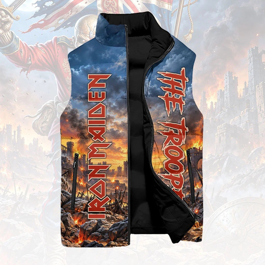 Iron Maiden The Trooper 3D Sleeveless Down Jacket – HOATT26886