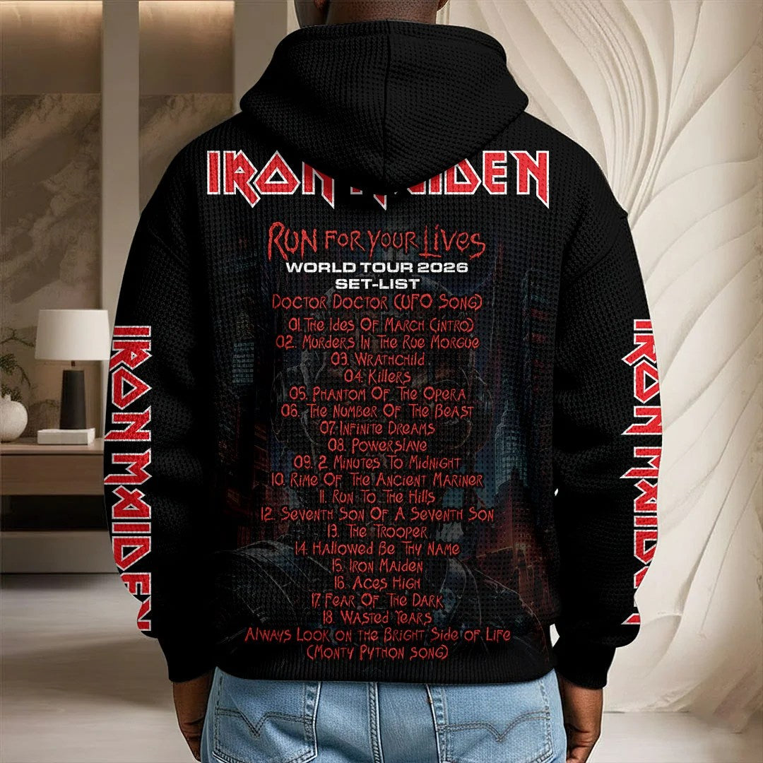Iron Maiden Tour 2026 3D Unisex Waffle Hoodie – TANTN25717