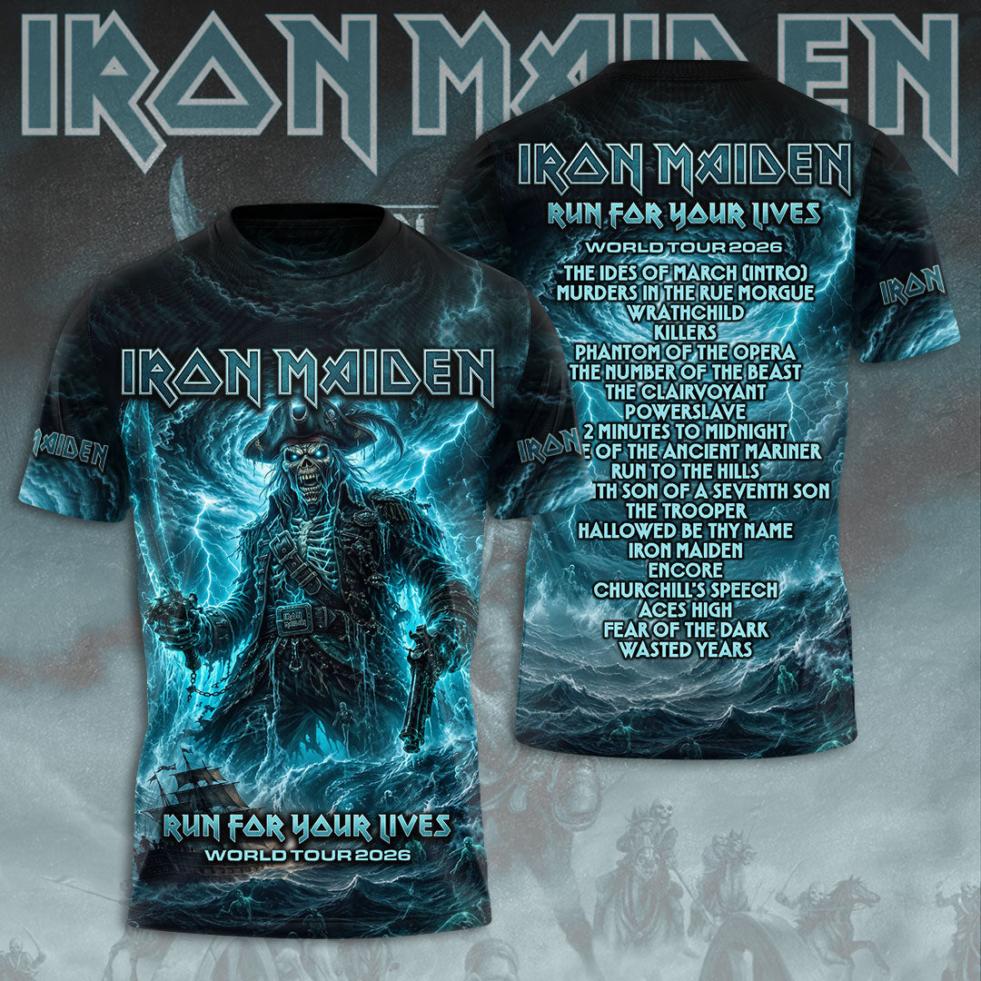 Iron Maiden World Tour 2026 3D Apparel – TMTHU8012
