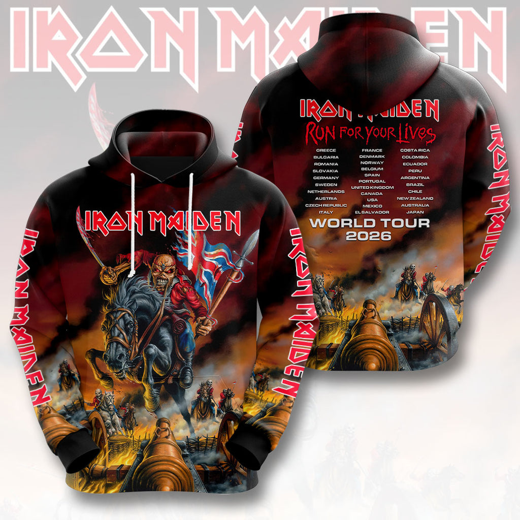 Iron Maiden World Tour 2026 3D Apparel – HOATT18256