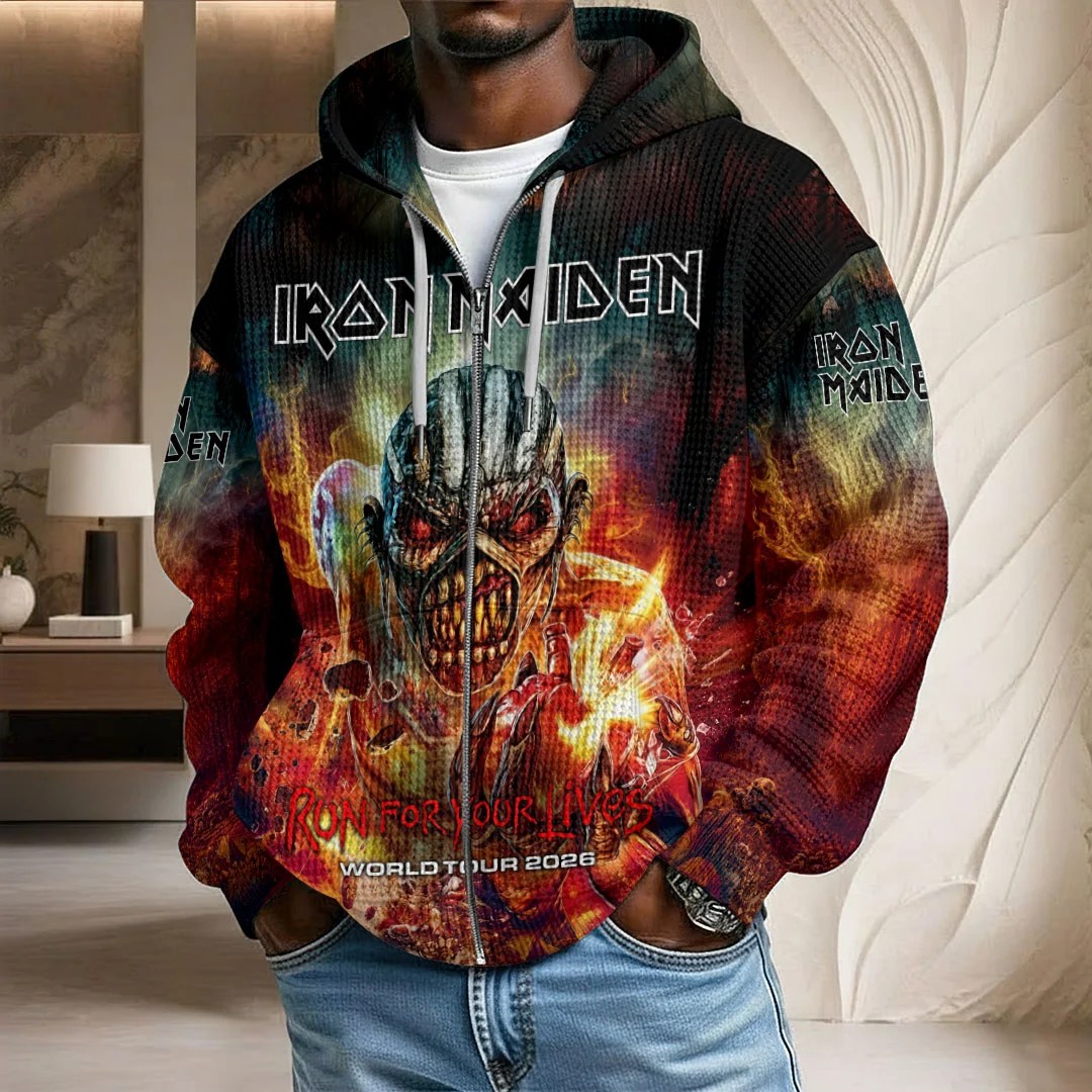Iron Maiden World Tour 3D Unisex Waffle Hoodie – HOATT21410