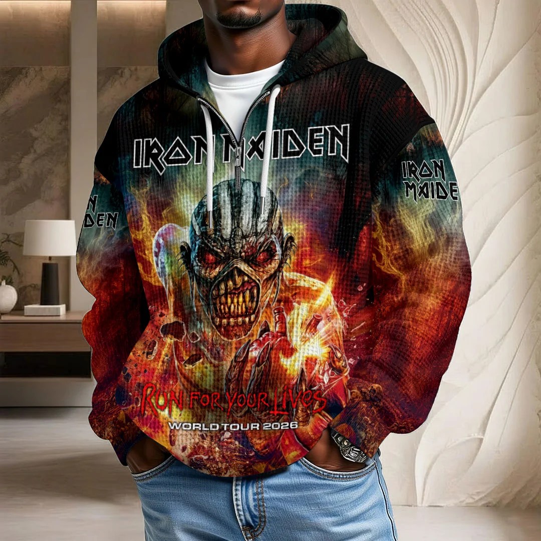 Iron Maiden World Tour 3D Unisex Waffle Hoodie – HOATT21410