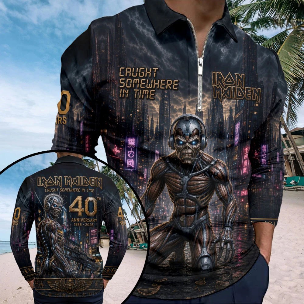 Iron Maiden Zip Polo Shirt – TMTHU8863