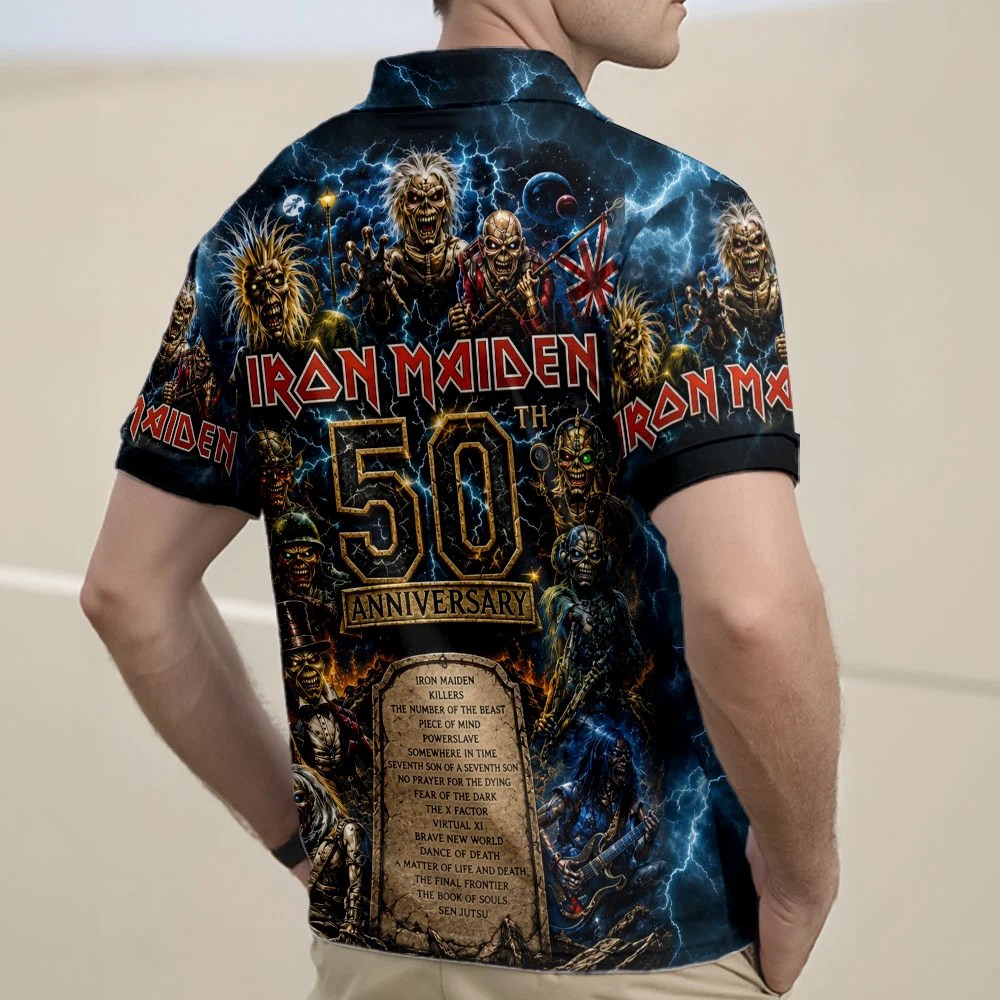 Iron Maiden Zip Polo Shirt – TMTHU8941