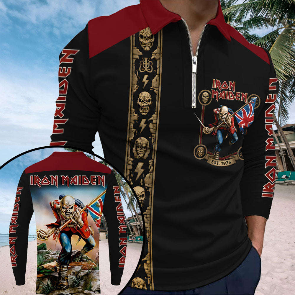 Iron Maiden Zip Polo Shirt – TMTHU7278