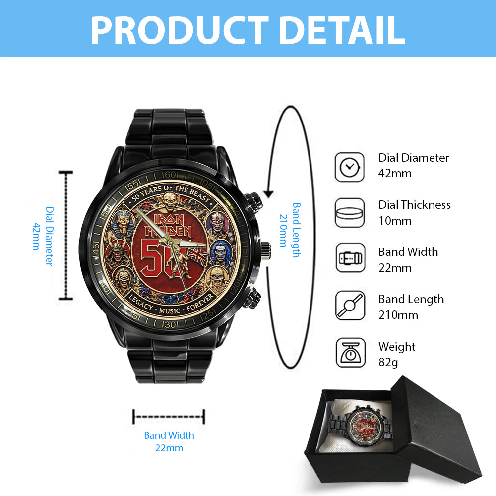 Iron Maiden Black Stainless Steel Watch – TMTHU7284