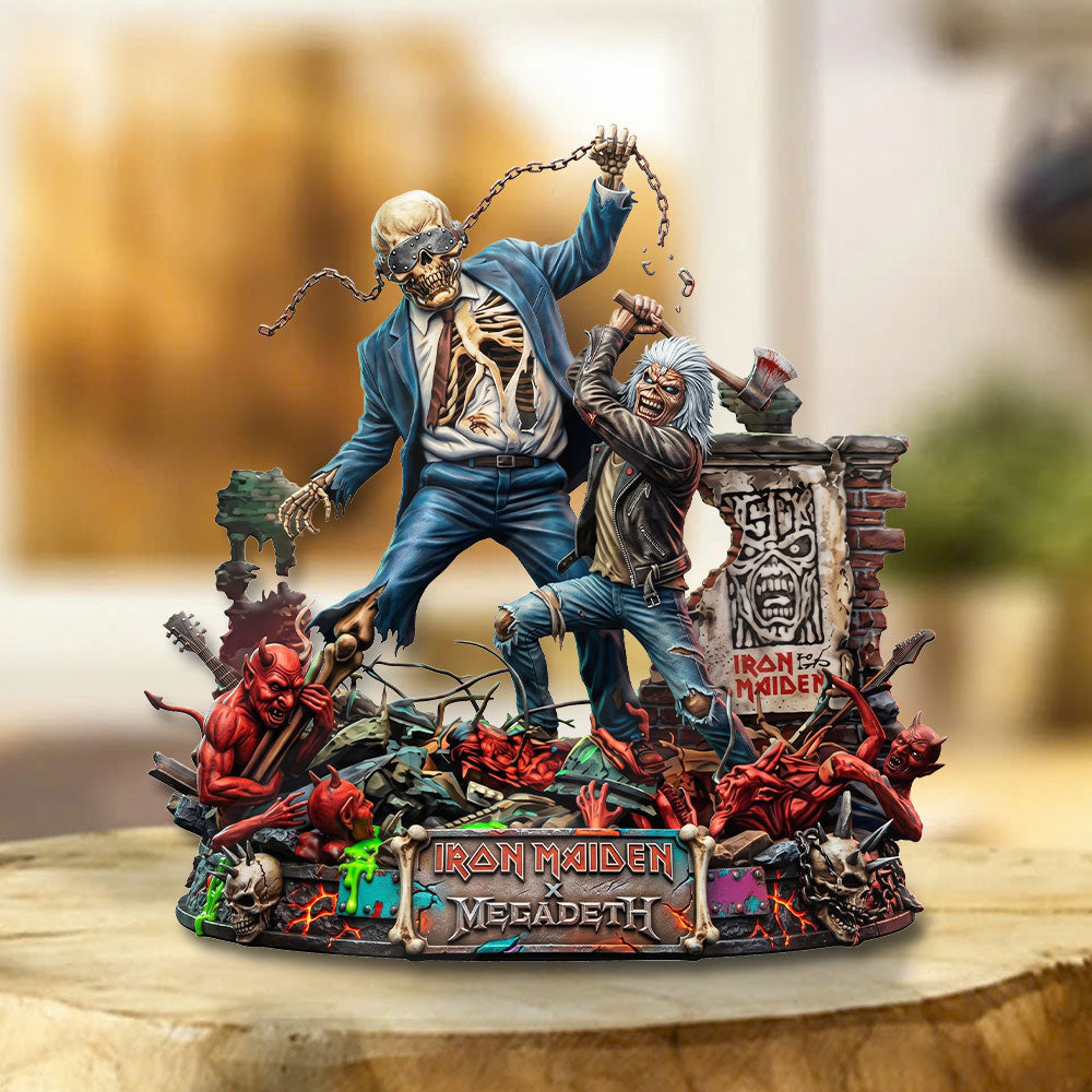 Iron Maiden x Megadeth Custom Shape Acrylic Plaque – TMTHU7028