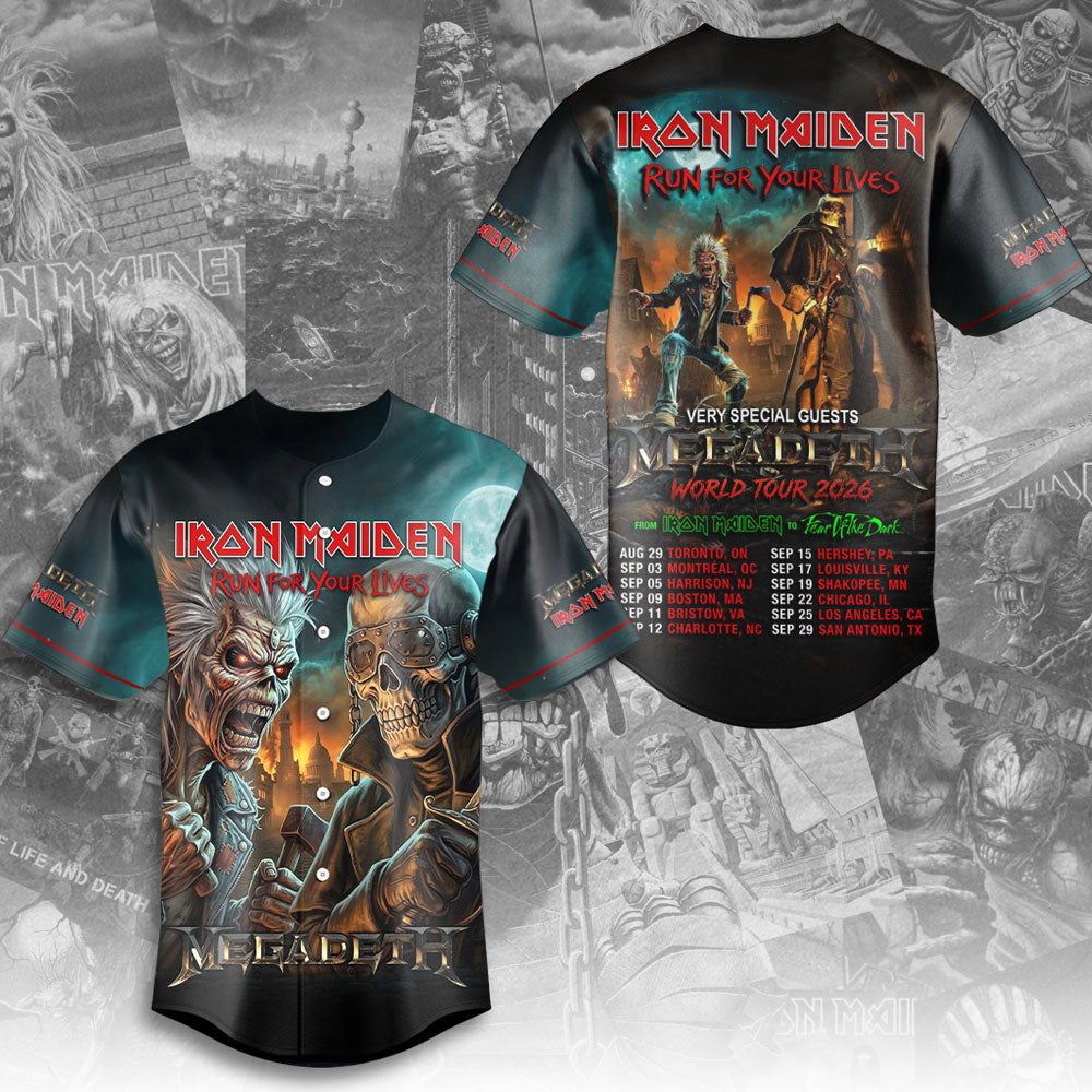 Iron Maiden x Megadeth Baseball Jersey – TMTHU6930