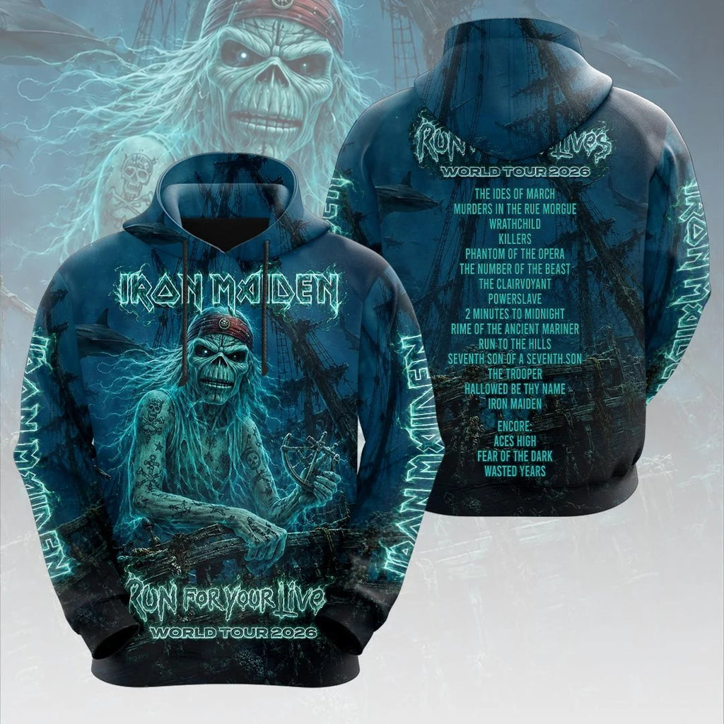 Iron Maiden 2026 World Tour 3D Apparel – HOATT20561
