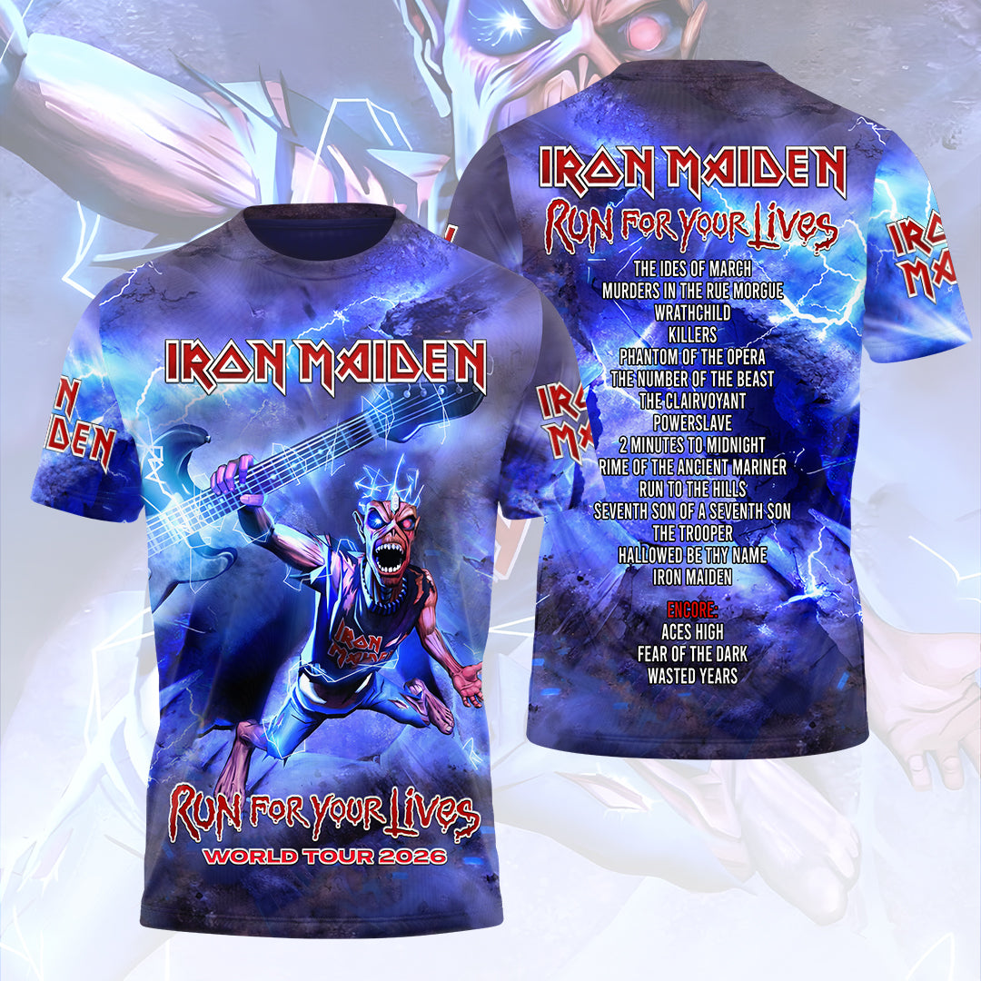 Iron Maiden 2026 World Tour 3D Apparel – HOATT16766