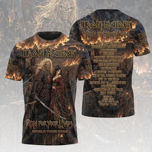 Iron Maiden 2026 World Tour 3D Apparel – HOATT20582