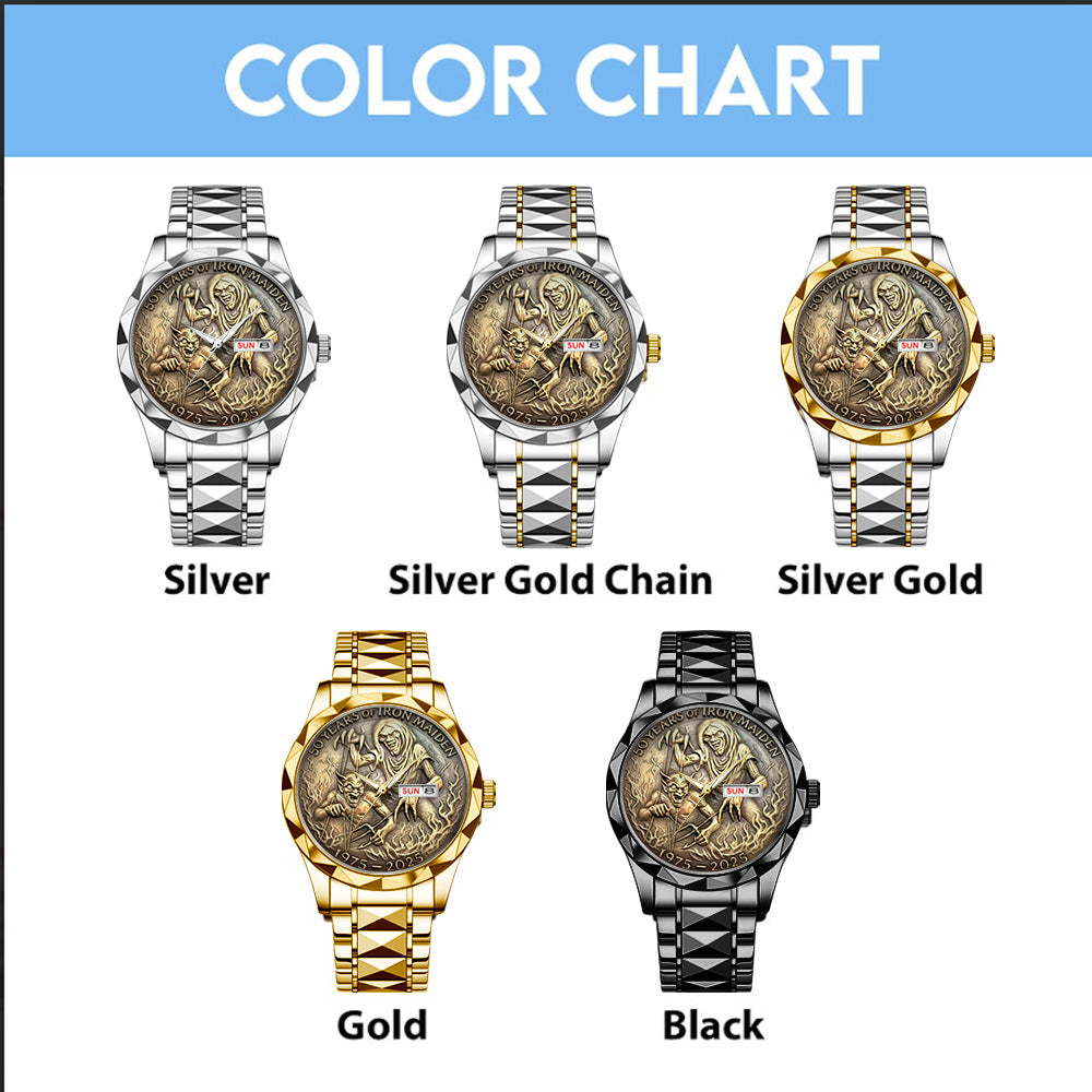Iron Maiden Alloy Luxury Quartz Watch – TANTN 15094