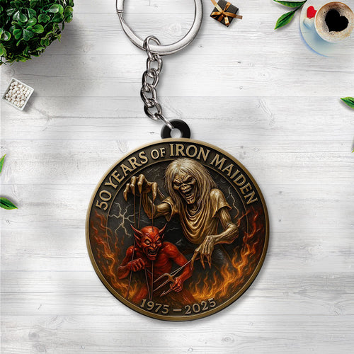 Iron Maiden Custom Shape 1-sided Keychain – GNE4317